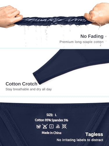 Image of oshkang Cotton G-String Thongs for Women Underwear Breathable Stretch Low Rise Panties T-back Sexy Ladies 8 Pack