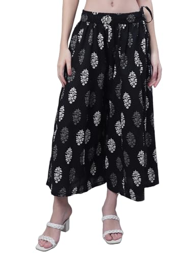 Image of TAG-7 Women Printed Flared Palazzos