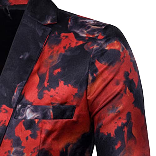 Mens Printed Tux Dress Suit Jacket Slim Fit One Button Floral Blazer Stylish Dinner Wedding Party Sport Coat4