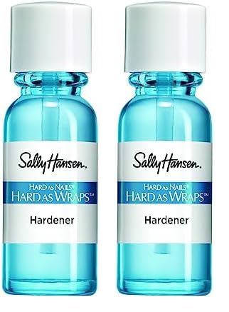 Sally Hansen Hard As Nails® Hard As Wraps™, Transparent, Nail Hardener, .44 Fl Oz, Nail Strengthener, Clear Nail Polish, Nail Strengthening Polish, Smooth, Protective (Pack of 2)