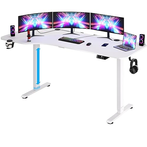 Casaria Escritorio Ajustable En Altura Acero Función Memoria 160x75cm Pantalla Lcd Mesa Gaming Ergonómica Oficina Casaria Escritorio Ajustable En Altura Acero Función Memoria 160x75cm Pantalla Lcd Mesa Gaming Ergonómica Oficina