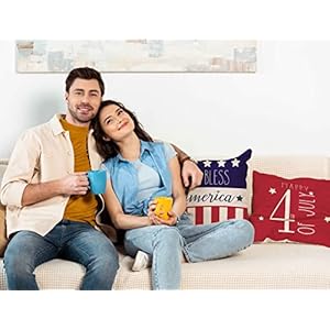 Glaring 4th of July Decorations Pillow Covers 18x18 Independence Day Memorial Day Set of 4 American Flag Stars and Stripes Patriotic Throw Pillow Covers USA Freedom Pillows Decor Glaring 4th of July Decorations Pillow Covers 18×18 Independence Day Memorial Day Set of 4 American Flag Stars and Stripes Patriotic Throw Pillow Covers USA Freedom Pillows Decor