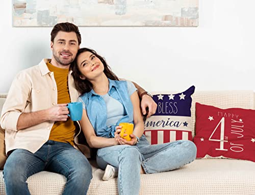 Glaring-4th-of-July-Decorations-Pillow-Covers-18×18-Independence-Day-Memorial-Day-Set-of-4-American-Flag-Stars-and-Stripes-Patriotic-Throw-Pillow-Covers-USA-Freedom-Pillows-Decor Glaring 4th of July Decorations Pillow Covers 18×18 Independence Day Memorial Day Set of 4 American Flag Stars and Stripes Patriotic Throw Pillow Covers USA Freedom Pillows Decor