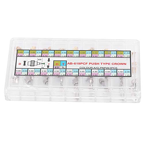 Bicaquu Corona de Reloj Duradera, Kit de reparación de Reloj de Cabeza Plana, para Fabricantes de Relojes Fabricación de Relojes Reparación de Relojes Trabajadores Reparación de Relojes Cover