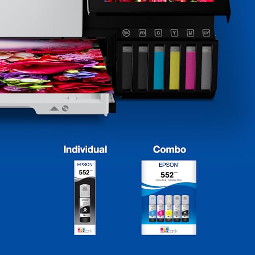 Image of EPSON 552 EcoTank Ink Ultra-high Capacity Bottle Black (T552020-S) Works with ET-8500, 8550