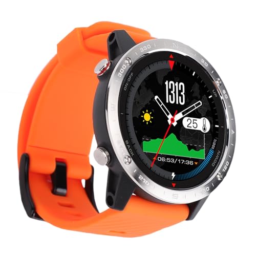 SUNGOOYUE Reloj Inteligente de Buceo, Barómetro con Sensor de Profundidad, Resistente Al Agua, Batería de 320 MAh, Notificación Inteligente, con Correa de Silicona de Aleación de Ti