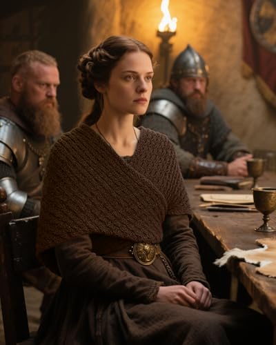 Joukavor Sontag Shawl Renaissance Triangle Sweater Wrap for Women4