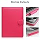 HoYiXi Universal Hülle für 6,6.8’’ Pocketbook/Tolino/Sony E-Book Reader Kompatibel mit 6.8’’,7 Kindle Paperwhite/Kobo Clara HD/Kobo Clara 2E Cover Case,Leder Schutzhülle,Rose
