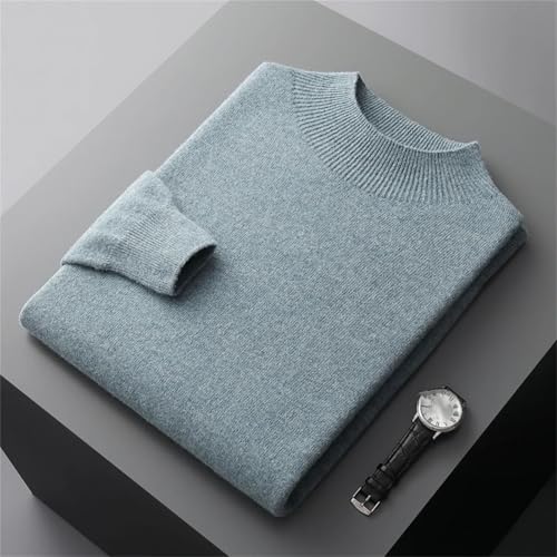 Men's Cashmere Sweater Pullover Semi-High Neck Leisure Sweater Wool Sweater4