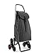 Rolser Carrello Portaspesa Max Tailor 6 Ruote Montascale - Carbone