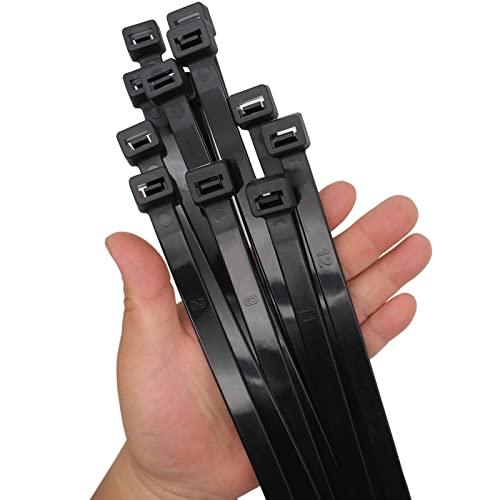 Extra Long Zip Ties 24 inch Strong Large Zip Ties Heavy Duty with 250 lbs Long Big Industrial Wire Ties Thick Cable Tie for Outdoor 12 PCS