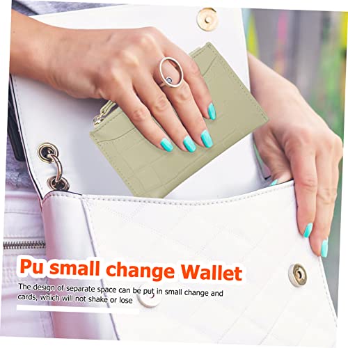 Multi-Functional Mini Zipper Wallet for Women PU Leather Coin Purse Card Slots Compact Change Holder for Everyday Use2