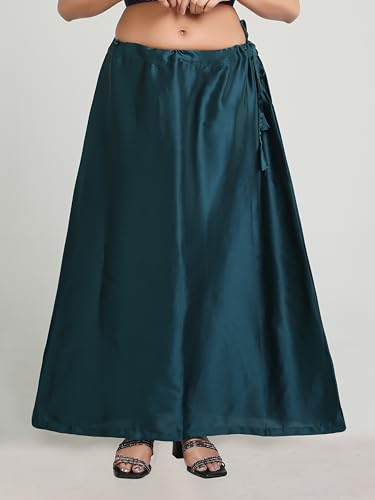 Image of Madhu Fashion Women's Satin Saree Petticoat Saree Underskirt