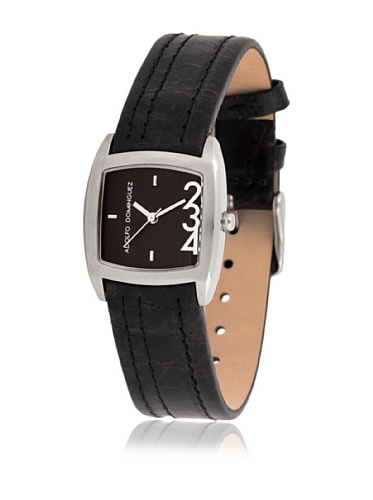 Adolfo Dominguez Watches 69039 - Reloj de Señora Cuarzo Correa Piel Negr