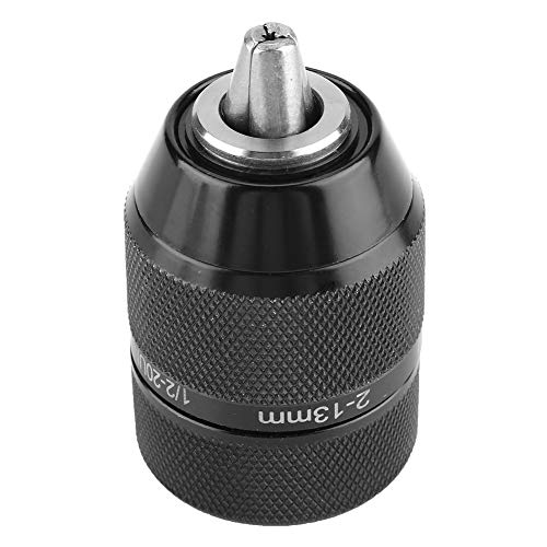 Taladro de Metal de 13 Mm, Portabrocas Milwaukee Mandrin Metabo Portabrocas de Repuesto Universal Portabrocas sin Llave con Bloqueo Automático de 1/2 Montaje Portabrocas de Rosca de 3/8" Aplicable a T Cover
