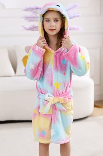 DELEY Girl's Robe Baby Boys Hoodie Robes Toddler Bathrobes for Kids Pajamas Sleepwear4