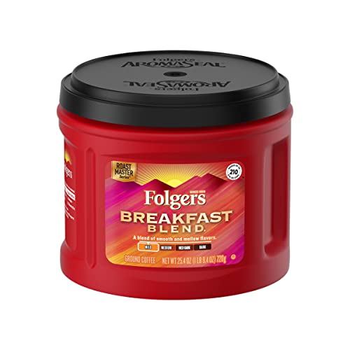 Folgers Breakfast Blend Ground Coffee, Mild Roast, 25.4 Ounce
