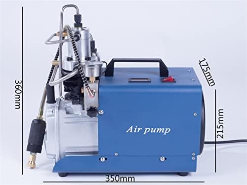 Compresor de aire eléctrico de alta presión de 4500 psi, 300 bar, 30 MPa y 1,8 kW con diseño portátil. (Hardcoverversion)