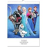 アナと雪の女王 2026 壁掛けカレンダー エルサ アナ アニメデザイン キャラクターグッズ インテリア装飾 スケジュール管理 新年 クリスマス プレゼント 非公式 (B)
