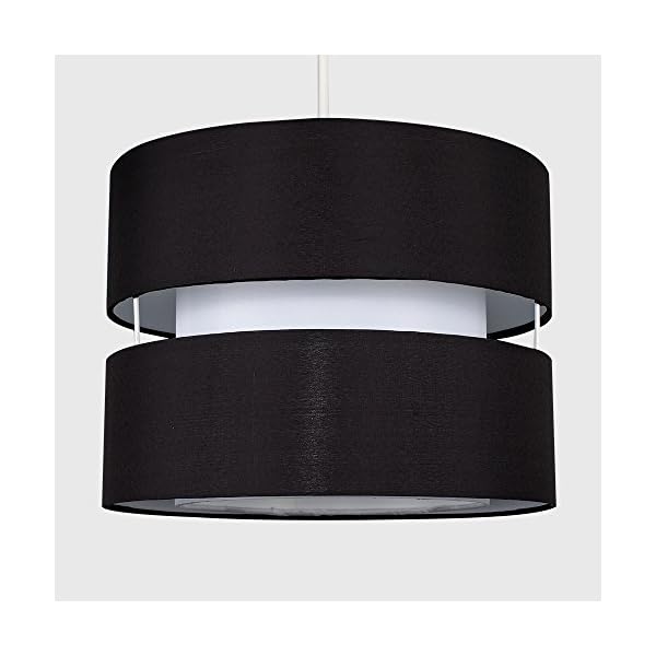 Modern 2 Tier Cylinder Ceiling Pendant Light Shade - Image 5
