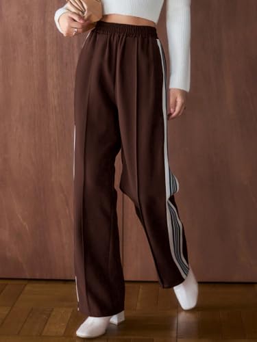 Image of GRECIILOOKS Trousers for Woman | Womens High Rise High Waist Flared Korean Style | Formal Pant for Women Office Wear| Track Pants for Womans Elegant for College & Events (Available in Plus Size)
