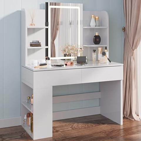 Airfish LED Dressing Table with Storage Cover