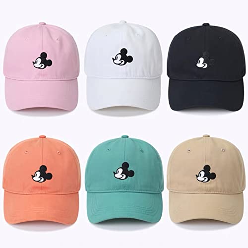 Momodeer Cartoon Baseball Cap For Men And Women, 1Oo% Cotton Embroidery Adjustable Baseball Hat For Outdoor Sports Decoration Black #TOP3