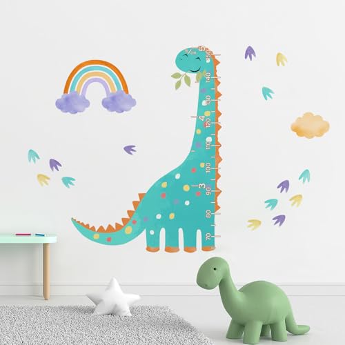 Vinilos decorativos de medidor de altura dinosaurio miniatura 2