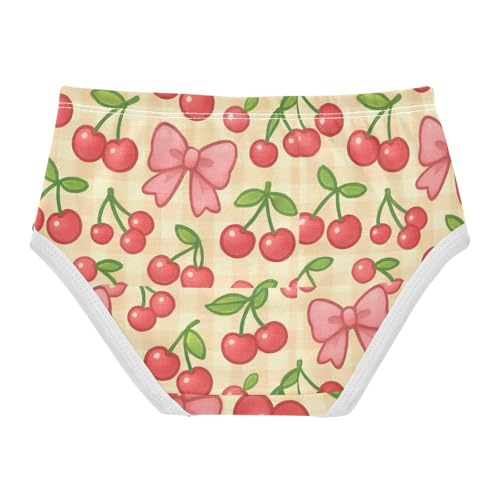 Joisal Girls Underwear Toddler 2t Cotton Cute Panties Girl Funny Briefs Kids Undies Cute Red Cherries Pink Bows2