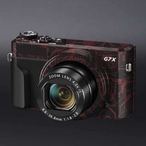 Canon G7X Mark II autocollant protection boitier film rouge