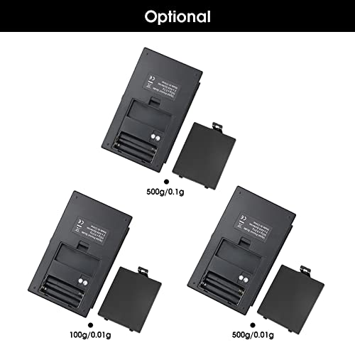 0,1g Hochpräzise Schmuck Waage mit LED-Bildschirm, Edelstahl Plattform, Tragbar und Praktisch, Bequem Zum Wiegen von Gold, Silber, Diamant usw. (500g 0,1g)