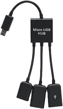 3in1 Micro USB to 2 OTG 3 Port HUB Cable Splitter Micro-USB Type-C Adapter Converter for Tablet Computer Keyboard USB Hub-3.0 Powered Pc-with Hdmi-Compatible-Laptop Fast Desktop Mount