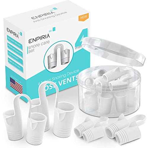 ENPIRIA Set of 4 Snore Stopper Nose Vents | Nasal Dilators to Ease Breathing | Snoring Solution | Anti Snoring Devices for Comfortable Natural Sleep