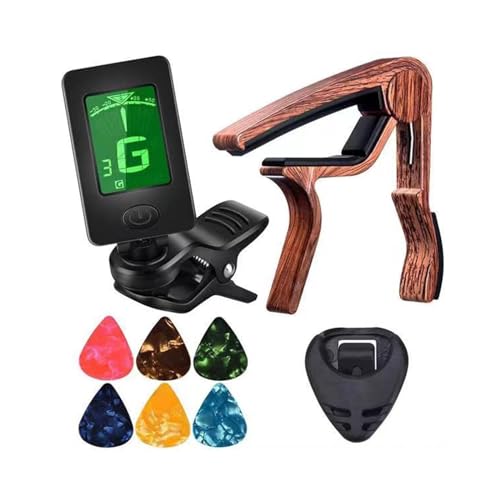 Kioware ギターカポクイックリリースカポ低音用アルミ合金エレクトリックアコースティックギター弦楽器クランプ, セット