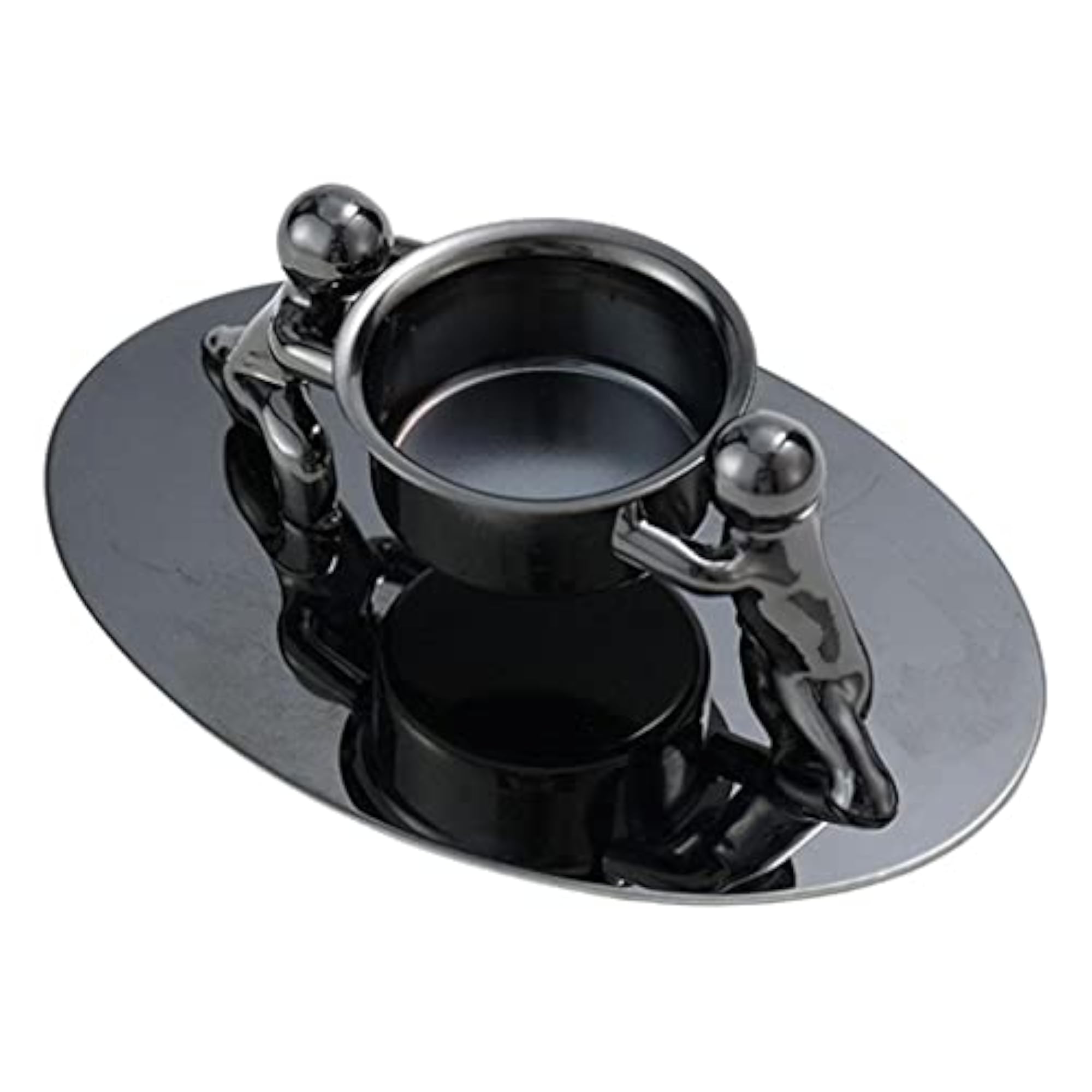 Tea Light Pillar Candle Holder, Black