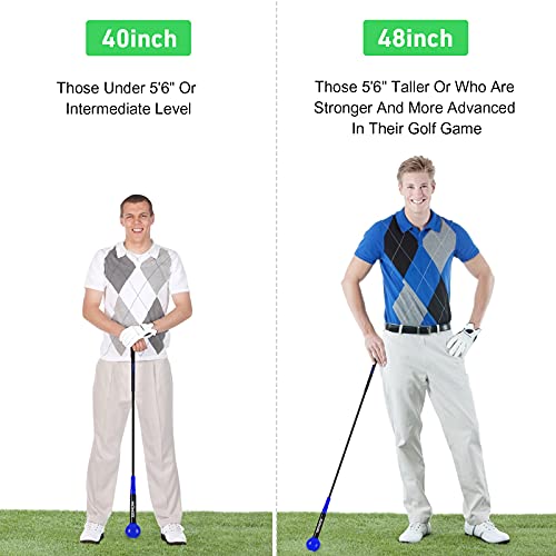 Zeonetak Golf Swing Trainer Aid - Golf Swing Training, Practice Warm-Up Stick for Strength,Rhythm, Flexibility, Tempo, and Balance Suit for Indoor & Outdoor - Thumbnail 5