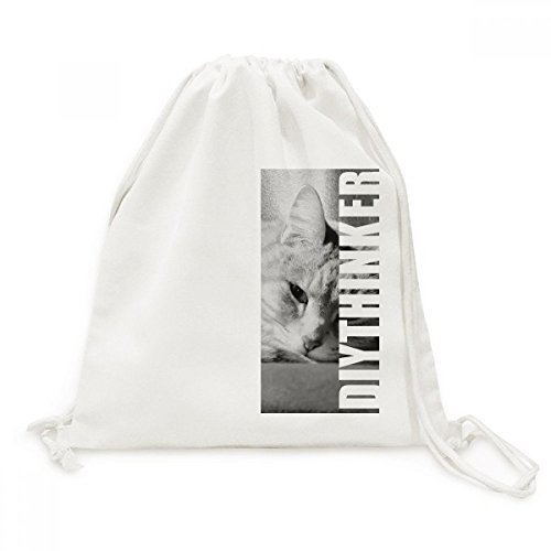 Sac à dos cordon chat gris parfait pour vos balades et sorties culturelles