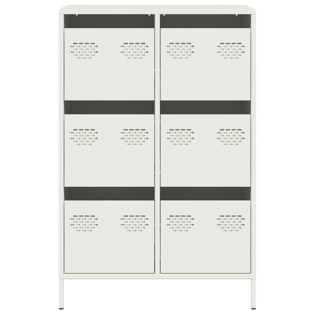 Armario de jardín blanco para interior dormitorio 68 x 39 x 101,5 cm acero