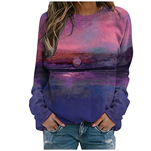 Sweatshirt Damen, Outdoorjacke Loose Damen Sweatshirts Streetwear Bedrucken...