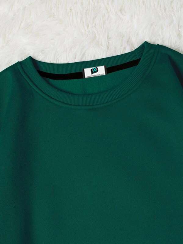 Image of SXV STYLE Solid Plain Unisex Cotton Oversized Baggy Sweatshirt
