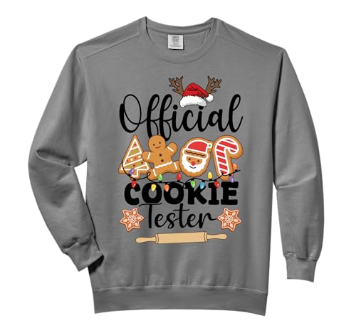 Christmas Official Cookie Tester Family Baking Team Cookie Comfort Colors Adult Sweatshirt
