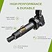AUTOSAVER88 Ignition Coil 4-Pack Compatible with Celica Corolla Matrix MR2-2001-2002 Chevrolet Chevy Prizm - 2003-2008 Pontiac Vibe L4 1.8L