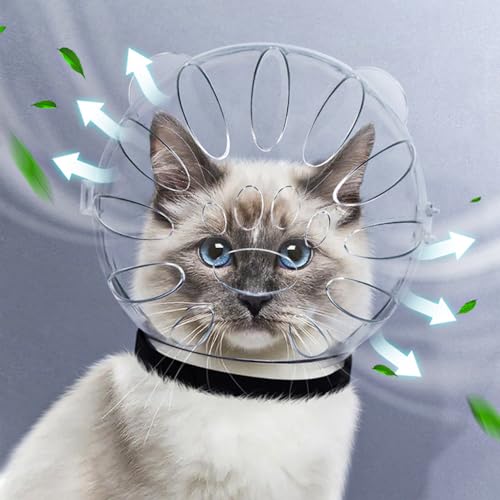 Tiardey Katzen-Atmungsaktiver Blasenhelm mit Silikon-Pfotenabdeckungen, rosa Katzen-verstellbare Kapuze aus Kunststoff, Baden, Rasieren, Nagelschneiden.