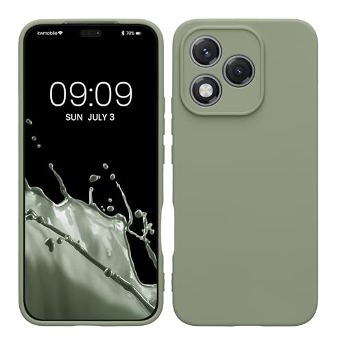 kwmobile Handyhülle für Honor 400 Lite Hülle - weiches Handy Silikon Case - Schutzhülle Cover - Graugrün