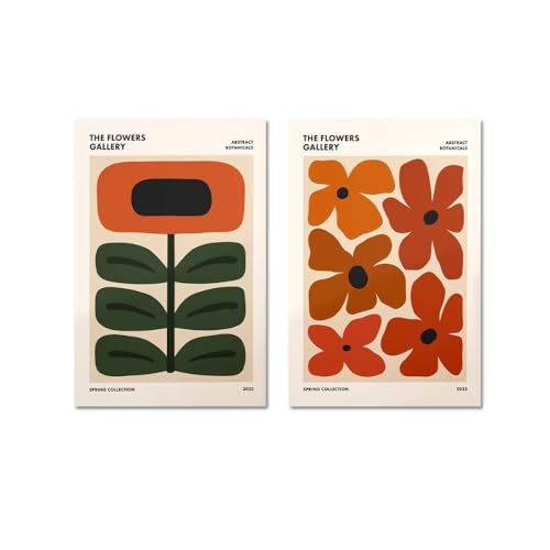 Motifs floraux abstraits et vibrants sur affiches de décoration murale moderne