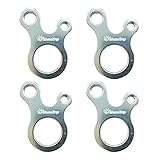 メロウストア アルミ自在金具 かたつむり 4個 三つ目 3穴 ロープストッパー ワンサイズ,銀