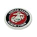 USMC Red/Silver Auto Medallion – 3.5 Inches Marine Corps Eagle Globe & Anchor Metal Logo for Car - USMC Gift | USMC 3.5