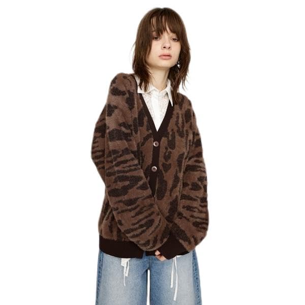 [スライ] LIMITED ITEM LEOPARD MOLLE JQ カーディガン