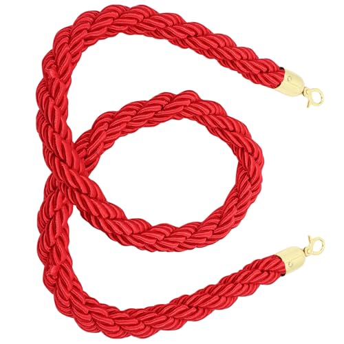 Style élégant lanière de garde-corps rouge en zinc et jute épaisse