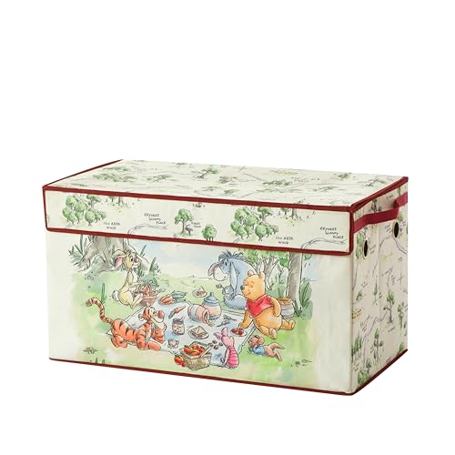 Idea Nuova Disney Winnie l'ourson Coffre de rangement pliable, durable avec couvercle souple, 72,4 x 36,8 x 40,6 cm